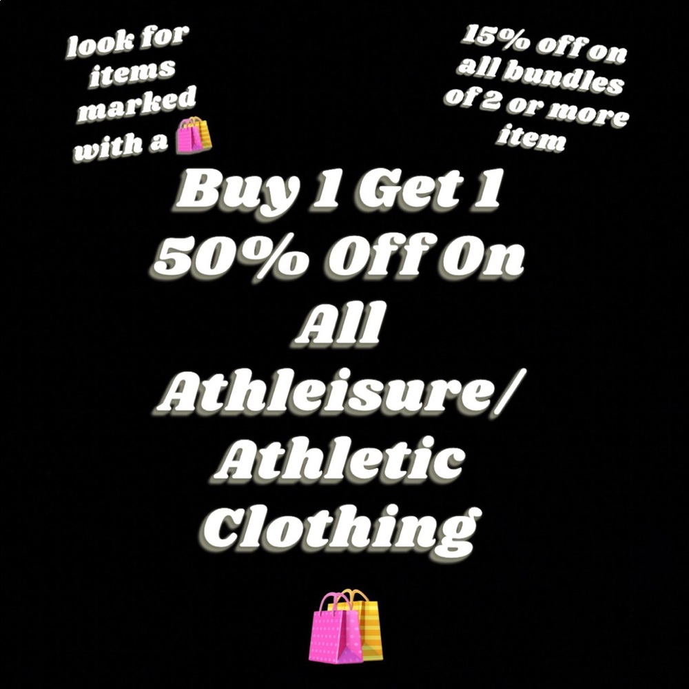 🛍 Buy 1 Get 1 50% Off On All Athleisure/Athletic Clothing 🛍